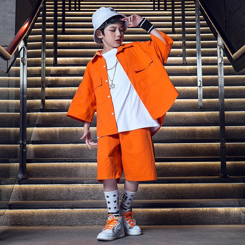キッズダンス衣装 ヒップホップ キッズ 韓国ファッション シャツ ハーフパンツ オレンジ 男の子 女の子 ダンスウェア Hiphop 通販 おしゃれ 21pm107 Bethel Sanei 通販 Yahoo ショッピング