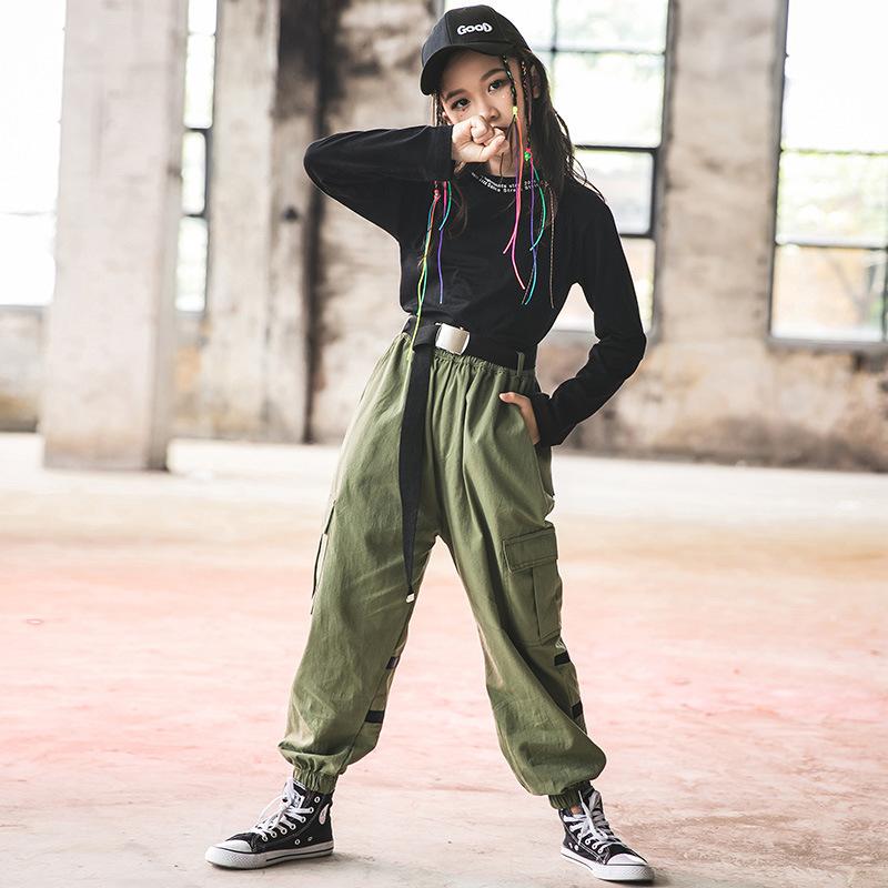 72 以上節約 キッズダンス衣装 ヒップホップ Hiphop K Pop衣装 橙シャツ パンツ 子供 緑シャツ 男の子 女の子 ガールズ トップス カーゴパンツ かっこいい Materialworldblog Com