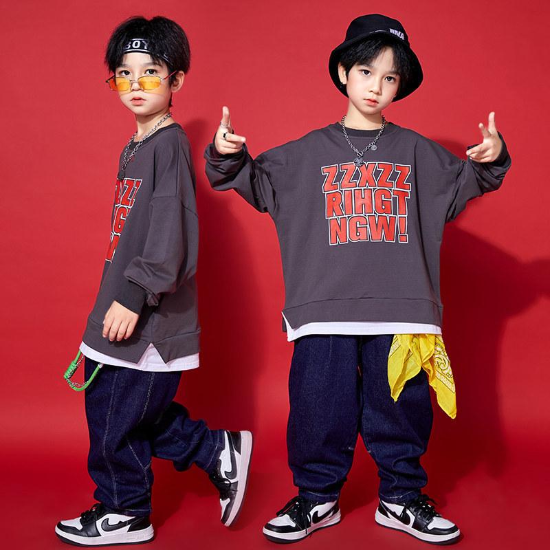 キッズダンス衣装 Hiphop ヒップホップ 女の子 男の子 長袖 パンツ 長ズボン ジャズダンス 韓国子供服 ダンストップス セットアップ 春秋 最高の品質の 男女兼用 練習着