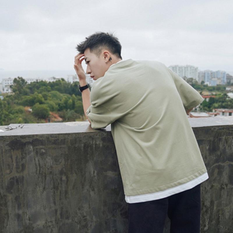 Tシャツ メンズ レイヤード 韓国 ファッション ビッグシルエット 半袖 無地 おしゃれ ビッグtシャツ オルチャンファッション韓国服 おうちコーデ 22at07 Bethel Sanei 通販 Yahoo ショッピング