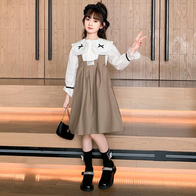 子供服 キャミワンピース&長袖シャツセット キッズ 女の子 長袖ワンピース ワンピース 長袖 韓国子供服 発表会 キッズ 女の子 黒 ブラウン 春 秋 22ettz124 BETHEL SANEI 通販 子供服 カーキ OLD NAVY キッズ サイズ110 ワンピース 長袖