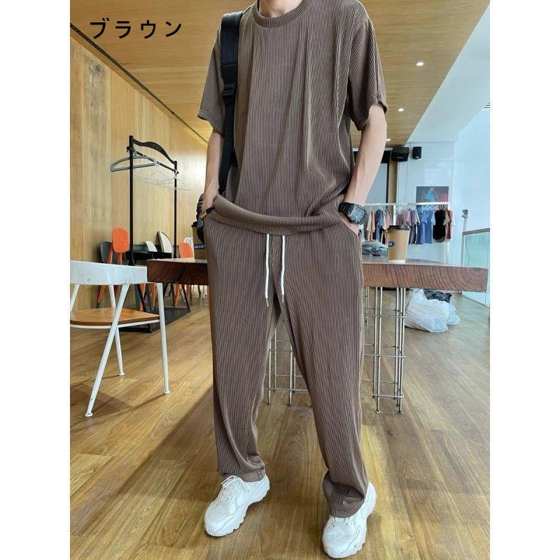 アウトレット品 セットアップ メンズ 夏 半袖tシャツ ボトムス 大きいサイズ 春夏 M L Xl 2xl 3xl 4xl 5xl 部屋着 ルームウェア 上下セット Aynaelda Com