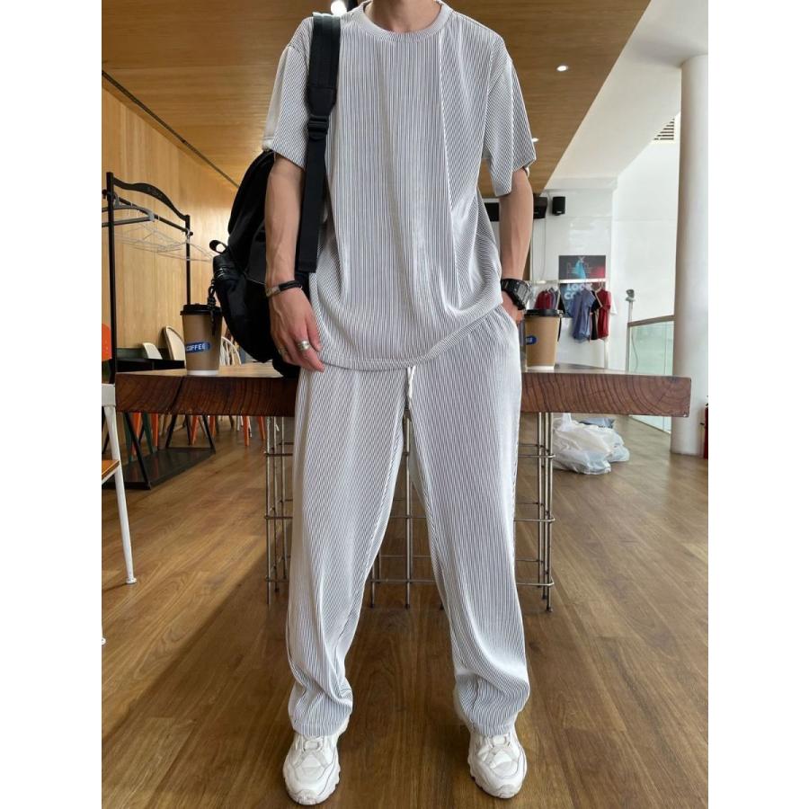 アウトレット品 セットアップ メンズ 夏 半袖tシャツ ボトムス 大きいサイズ 春夏 M L Xl 2xl 3xl 4xl 5xl 部屋着 ルームウェア 上下セット Aynaelda Com