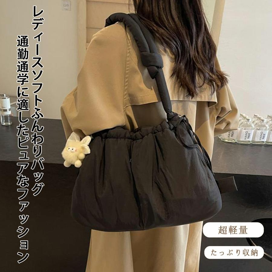 レディース 2way ハンドバッグ ショルダー & リュック兼用 ソフトパフ 