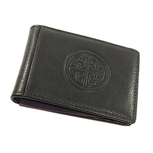 Biddy Murphy ケルトマネークリップ&ウォレット 本革 アイルランド製, ブラック, 0ne Size, マネークリップ財布