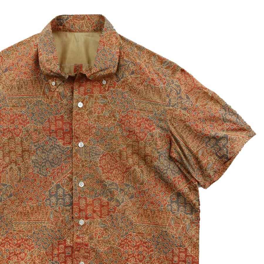 アロハシャツ Xlサイズ メンズ 和柄 アロハ 着物 ボタンダウン 和柄シャツ クールビズ 着物シャツ オレンジ Txl002 Far East Fabric 通販 Yahoo ショッピング