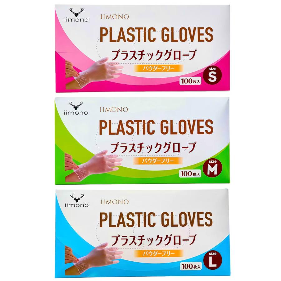 20箱×100枚】プラスチック手袋 プラスチックグローブ PVCグローブ PVC