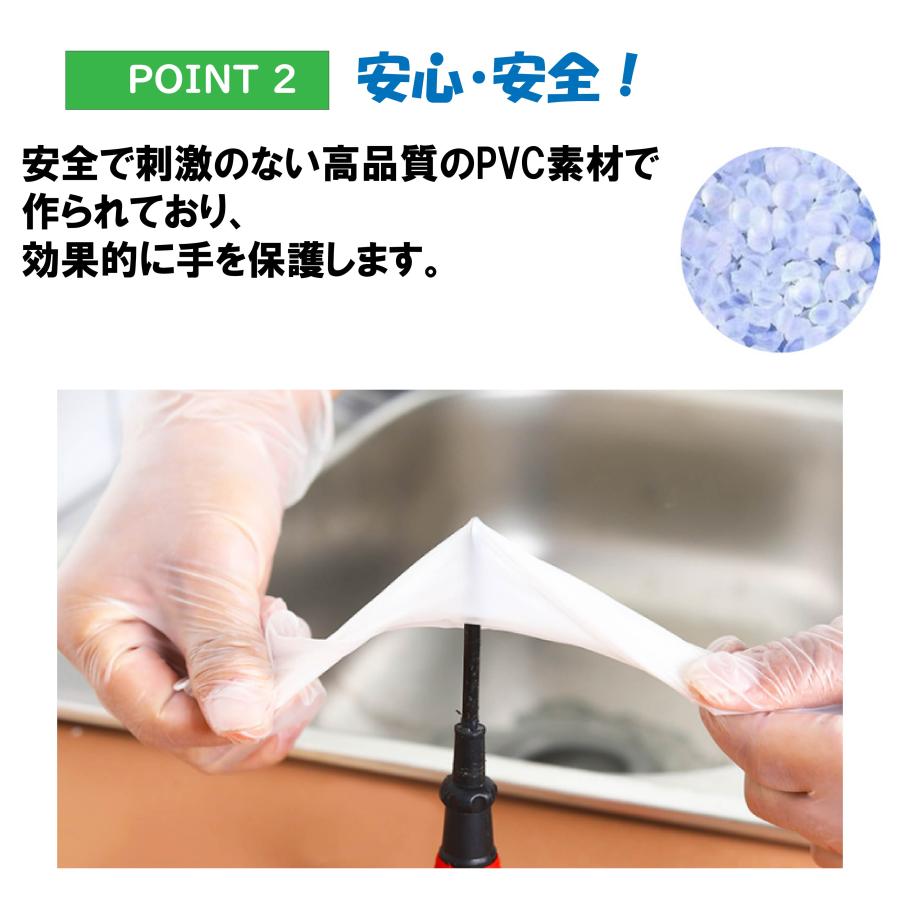 40箱×100枚】プラスチック手袋 プラスチックグローブ PVCグローブ PVC