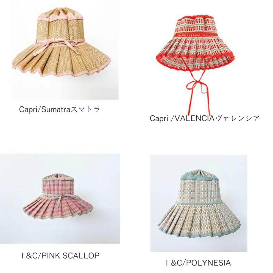 帽子 キッズ 大人 レディース ローナマーレイ Lorna murray ハット ストローハット つば広 プリーツ ハンドメイド 手作り サスティナブル コンパクトの画像