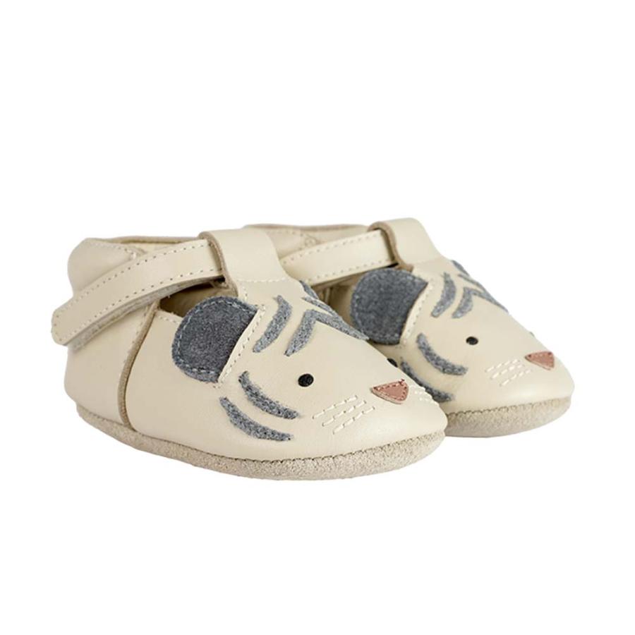シューズ ベビー ファーストシューズ ホワイトタイガー レザー アニマルシューズ ドンシェ 本革 Spark Special Shoes White Tiger DONSJE【国内正規品】1003014の画像