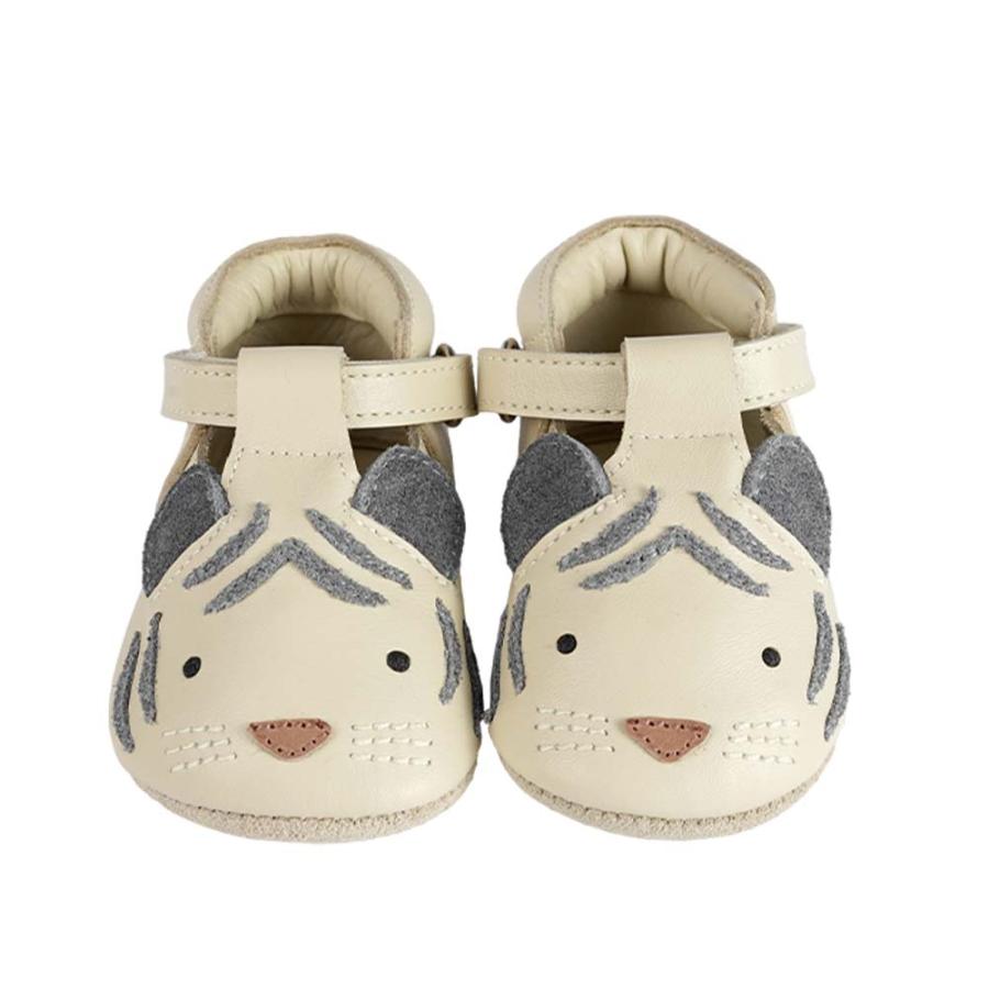 シューズ ベビー ファーストシューズ ホワイトタイガー レザー アニマルシューズ ドンシェ 本革 Spark Special Shoes White Tiger DONSJE【国内正規品】1003014の画像