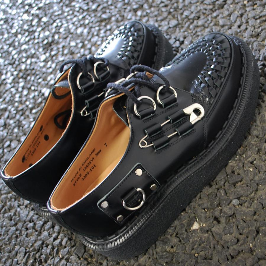 ジョージコックス メンズ スキップトン クリーパー ドレスシューズ SAFETY PIN SKIPTON BLACK GEORGE COX MADE IN ENGLAND【国内正規品】の画像