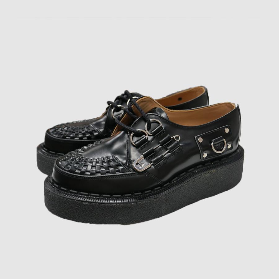 ジョージコックス メンズ スキップトン クリーパー ドレスシューズ SAFETY PIN SKIPTON BLACK GEORGE COX MADE IN ENGLAND【国内正規品】の画像