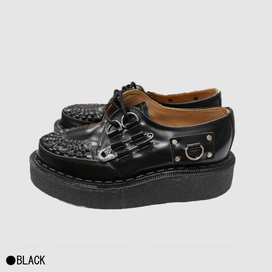 ジョージコックス メンズ スキップトン クリーパー ドレスシューズ SAFETY PIN SKIPTON BLACK GEORGE COX MADE IN ENGLAND【国内正規品】の画像