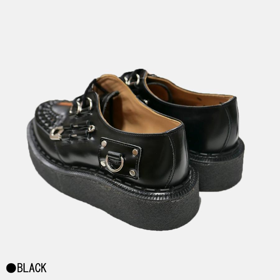 ジョージコックス メンズ スキップトン クリーパー ドレスシューズ SAFETY PIN SKIPTON BLACK GEORGE COX MADE IN ENGLAND【国内正規品】の画像