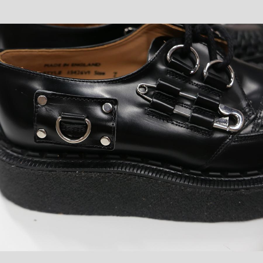 ジョージコックス メンズ スキップトン クリーパー ドレスシューズ SAFETY PIN SKIPTON BLACK GEORGE COX MADE IN ENGLAND【国内正規品】の画像