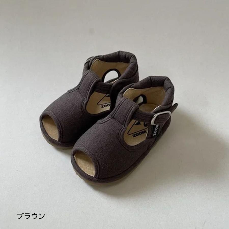   ベビーシューズ 未使用　トレイルストラップ　17cm ズーム（ZOOM） Tストラップ サンダル リネン ベビー キッズ ZOOM 1689