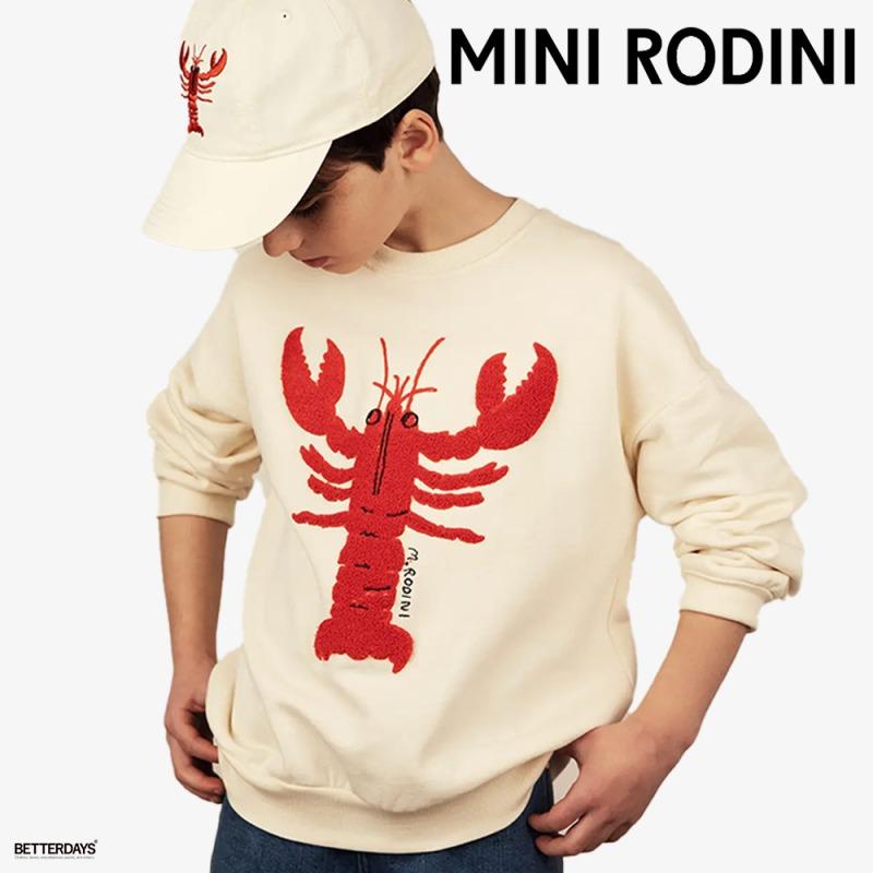 スウェット キッズ ミニロディーニ ロブスター 刺繍 LOBSTER  