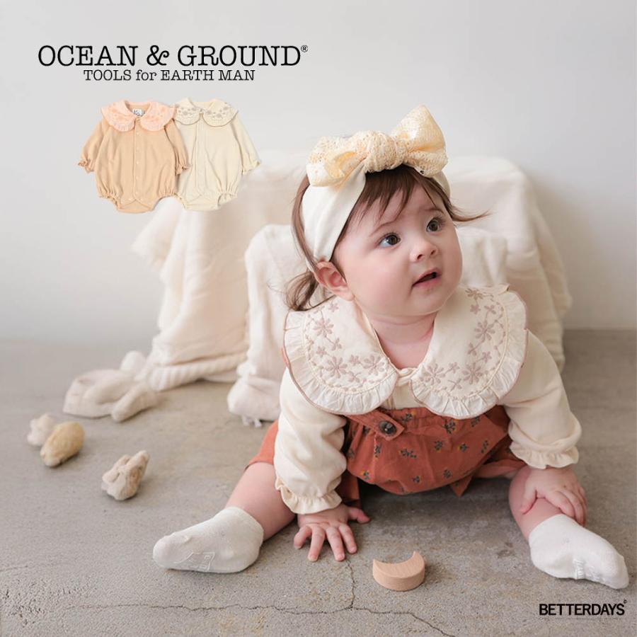 Ocean&Ground（オーシャンアンドグラウンド） ロンパース ベビー 刺繍