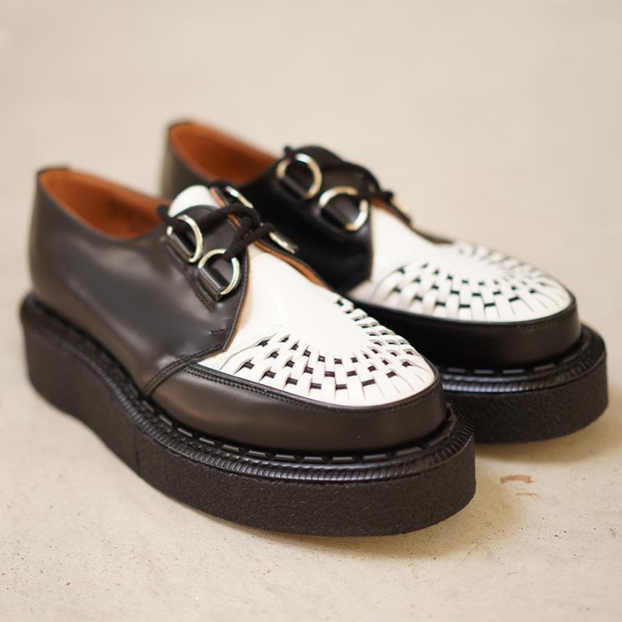 ジョージコックス メンズ スキップトン クリーパー ブーツ Skipton Black/White GEORGE COX Original The Creeper MADE IN ENGLAND  【国内正規品】の画像