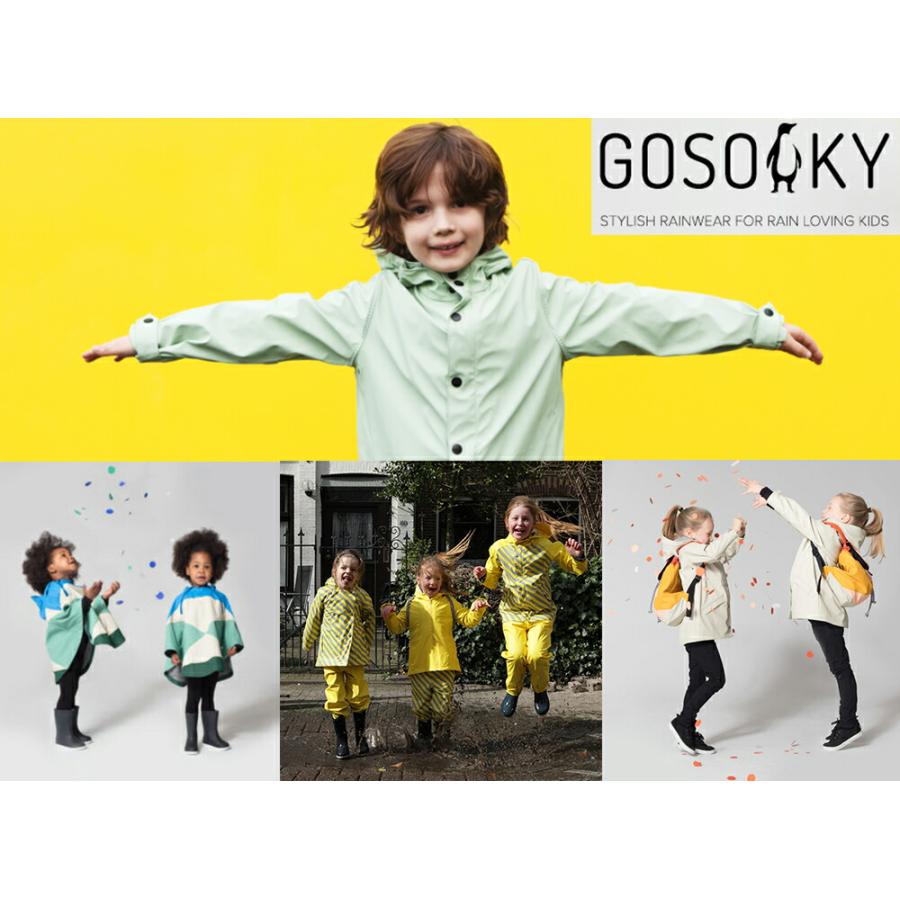 レインジャケット キッズ ゴーソーキー GOSOAKY フード付き レインコート レインウェア ELEPHANT MAN 120-160cm