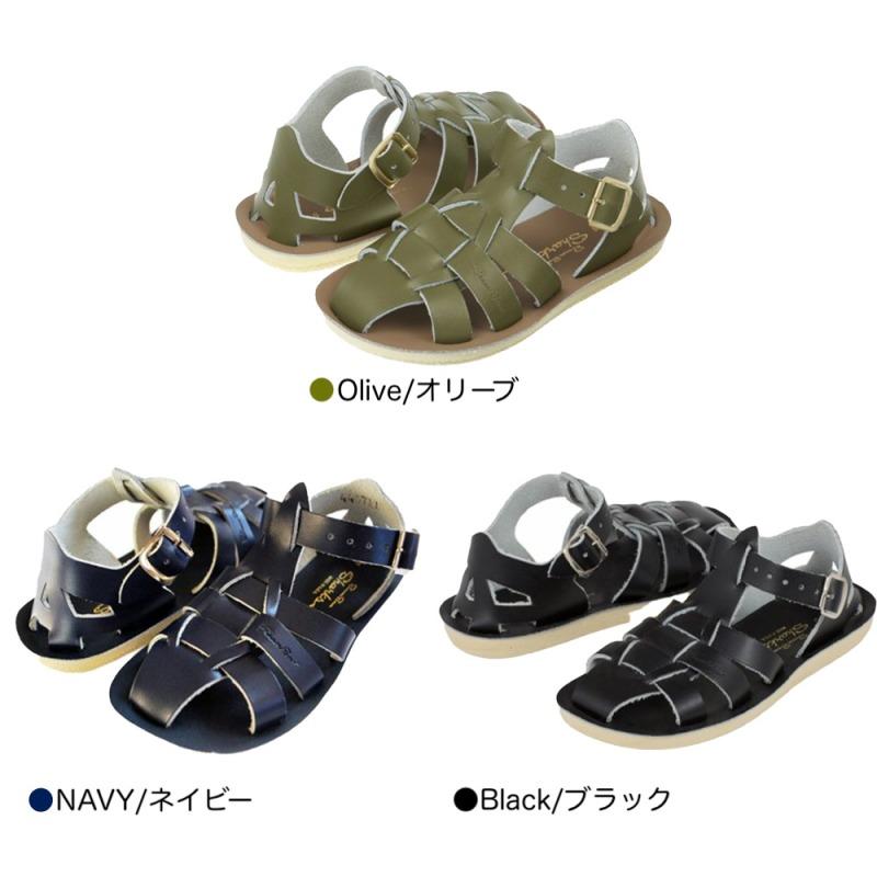 キッズ サンダル ソルトウォーター シャーク ベルクロテープ仕様 レザー 本革 水陸両用 SaltWater Shark【国内正規品】  約13-19cmの画像