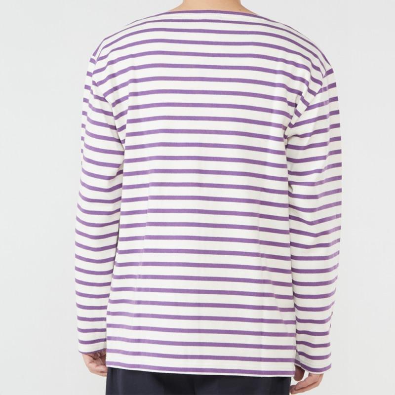 新品　REMI RELIEF ストライプ長袖カットソー XL 紫ボーダー Armor lux（アルモリュクス） ボーダー Tシャツ メンズ レディース