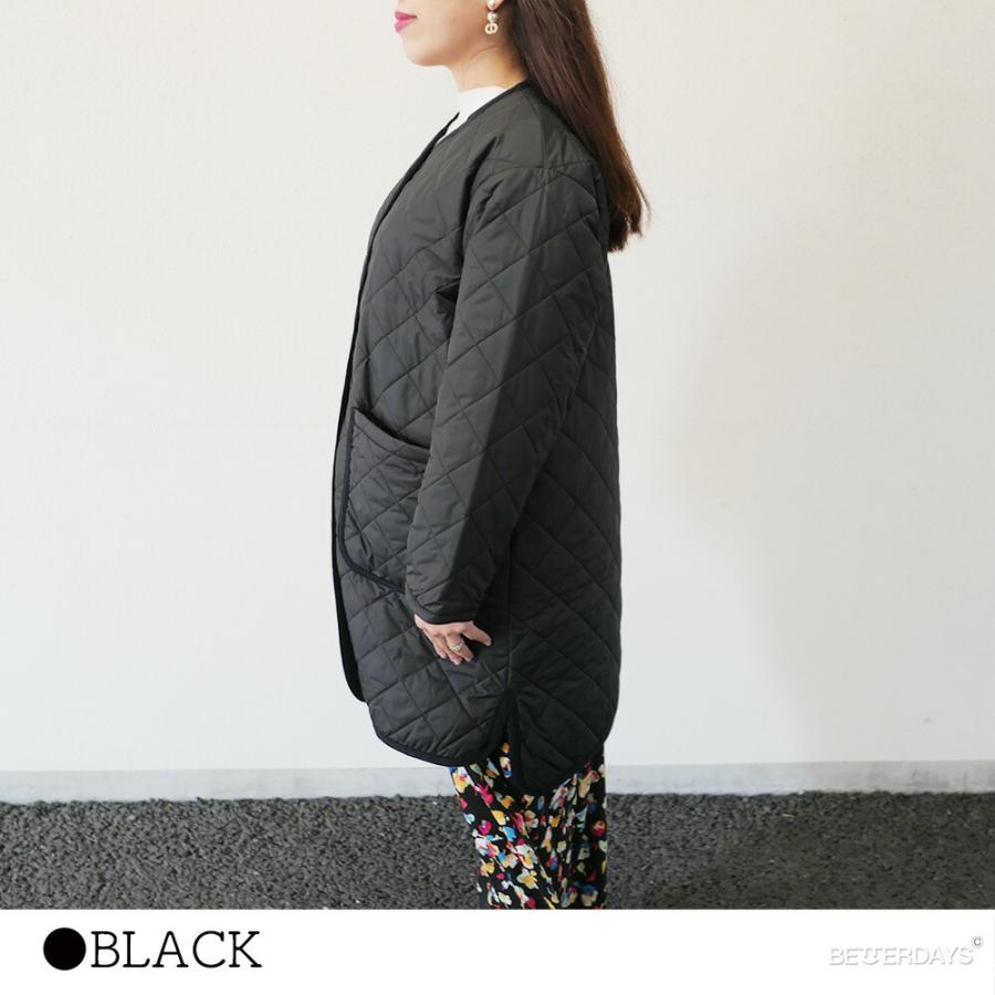 Auchincoal キルティングジャケット レディース ノーカラー