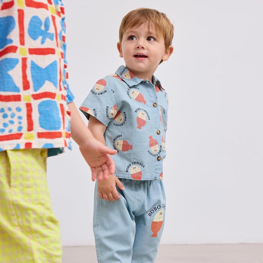 BOBO CHOSES（ボボショーズ） シャツ ベビー キッズ デニム 総柄