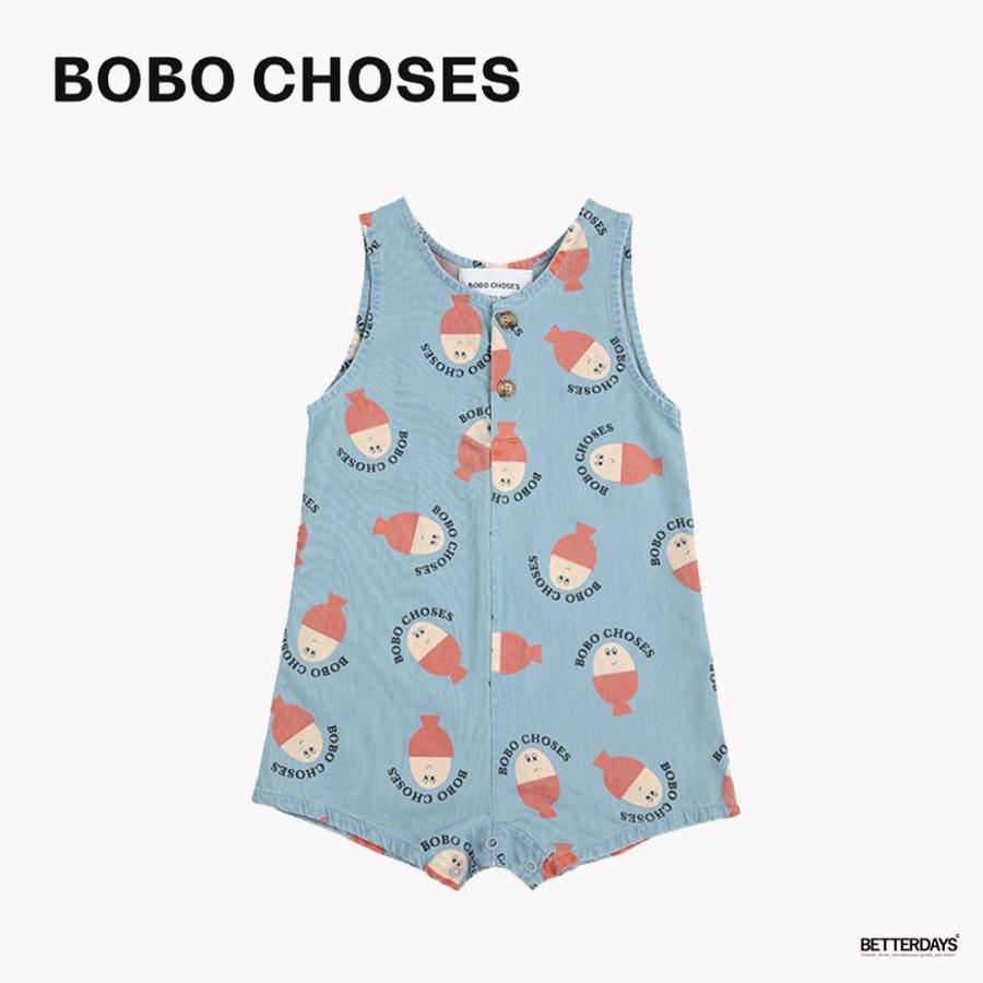 BOBO CHOSES（ボボショーズ） ロンパース ノースリーブ ベビー 総柄
