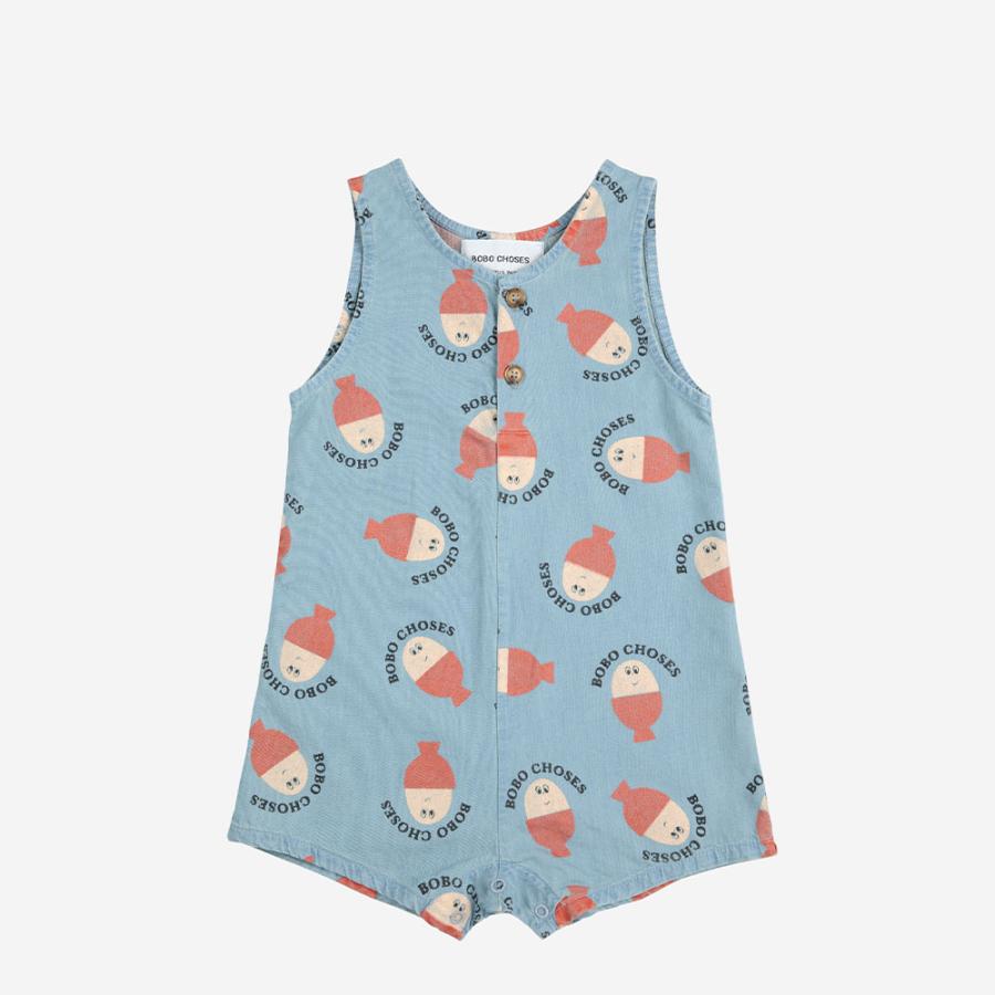 BOBO CHOSES（ボボショーズ） ロンパース ノースリーブ ベビー 総柄