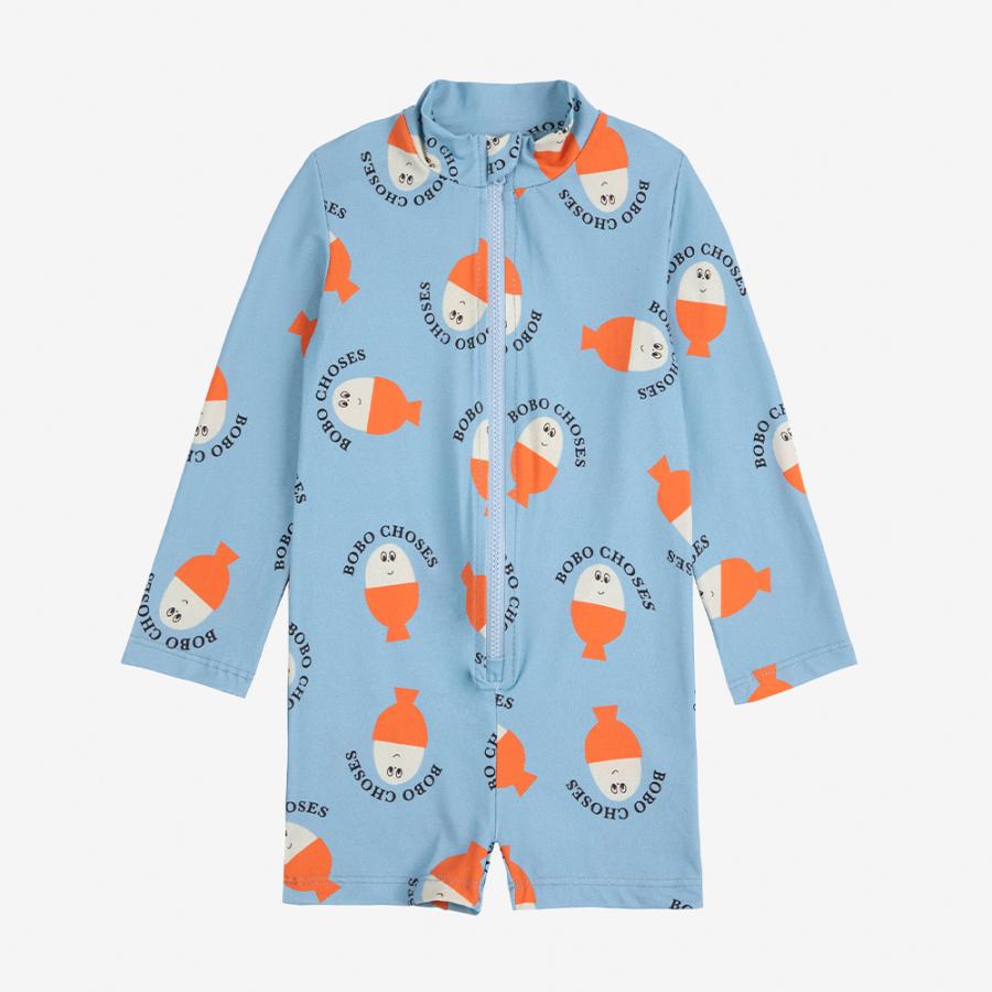 BOBO CHOSES 魚柄セットアップ　2-3y 98cm BOBO CHOSES（ボボショーズ） スイムスーツ ラッシュガード 水着