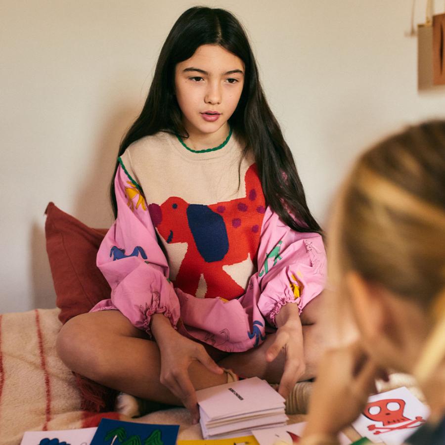 BOBO CHOSES（ボボショーズ） ベスト ベビー Fairy Dog jacquard 