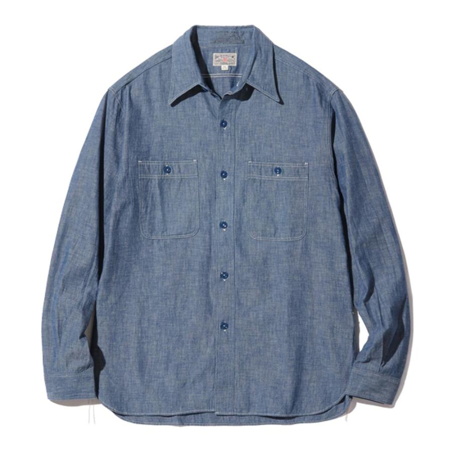 t*幸様 【新品タグ付き】Buzz rickson's ワークシャツ BUZZ RICKSON'S シャツ 長袖 メンズ バズリクソンズ ブルー