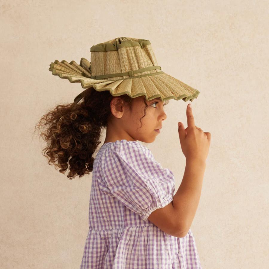 帽子 キッズ ローナマーレイ カプリ Lorna murray Capri Kids ハット ストローハット 麦わら帽子 ハンドメイド 手作り サスティナブルの画像