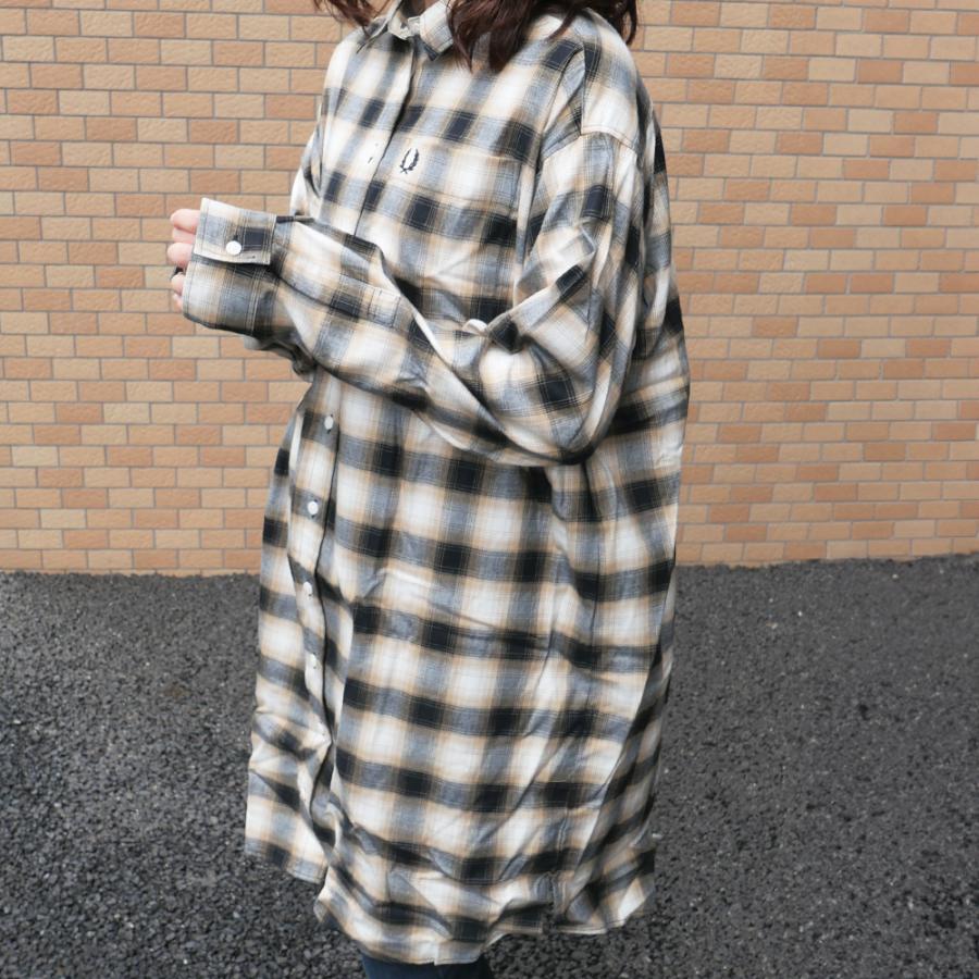 FRED PERRY フレッドペリー チェック シャツ ワンピース FRED PERRY フレッドペリー チェック シャツ ワンピース