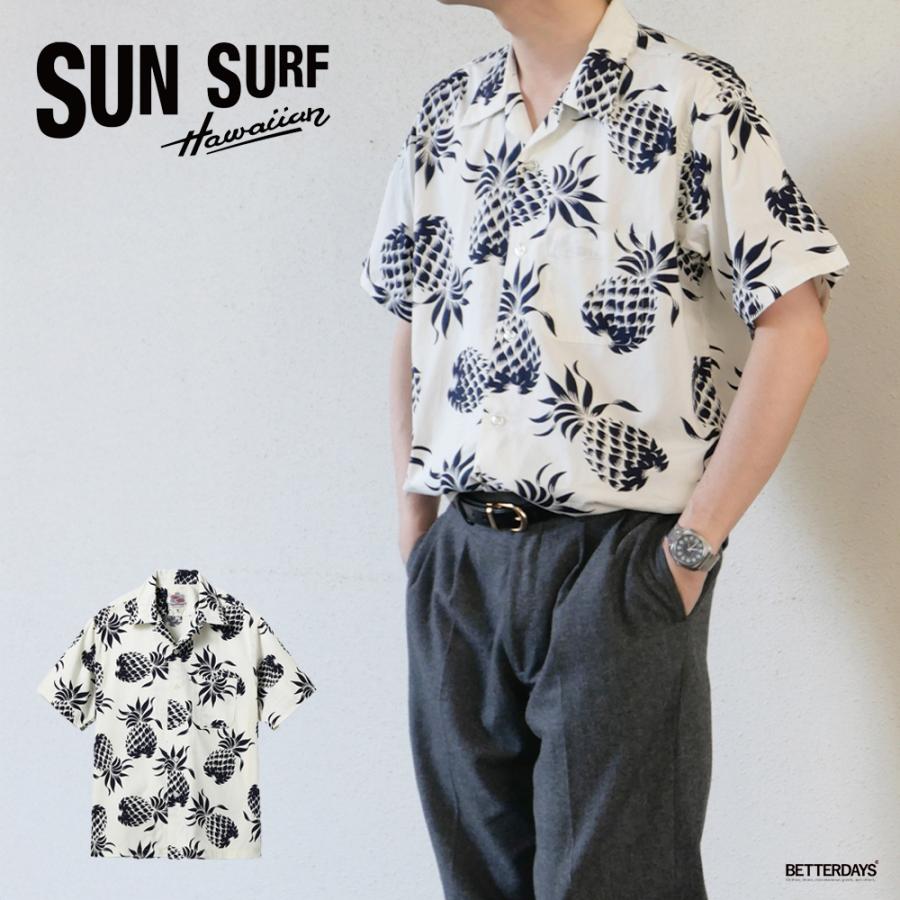 DUKE KAHANAMOKU パイナップル柄アロハシャツ M DK37811 SUN SURF デュークカハナモク アロハシャツ パイナップル