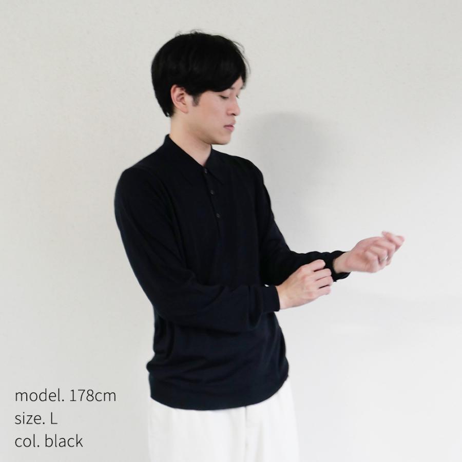 JOHN SMEDLEY（ジョンスメドレー） 長袖ポロシャツ メンズ ニット