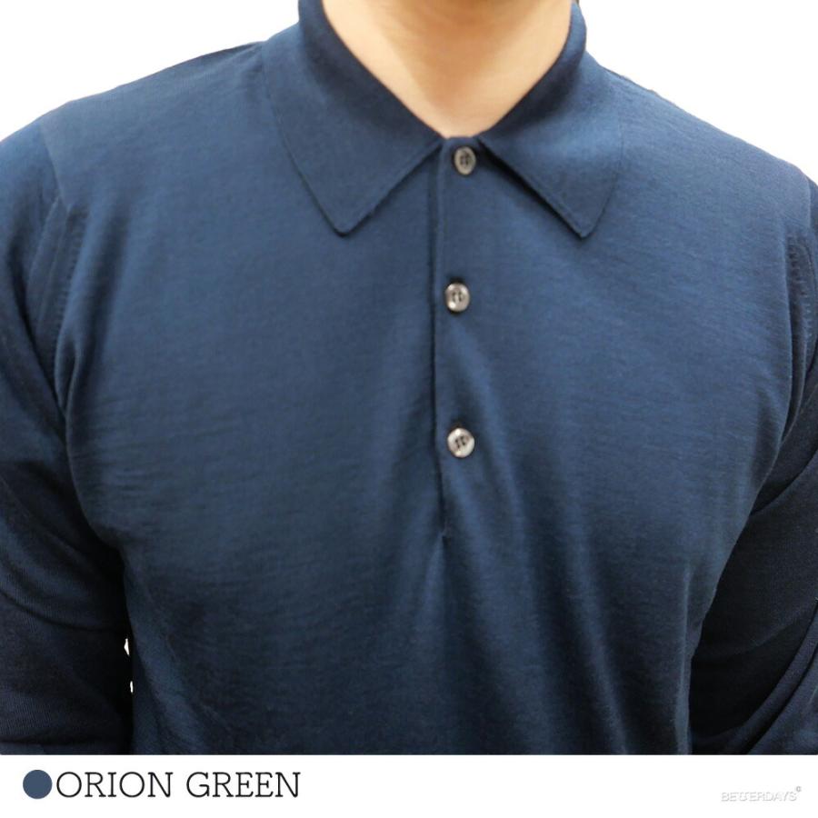 JOHN SMEDLEY（ジョンスメドレー） 長袖ポロシャツ メンズ ニット