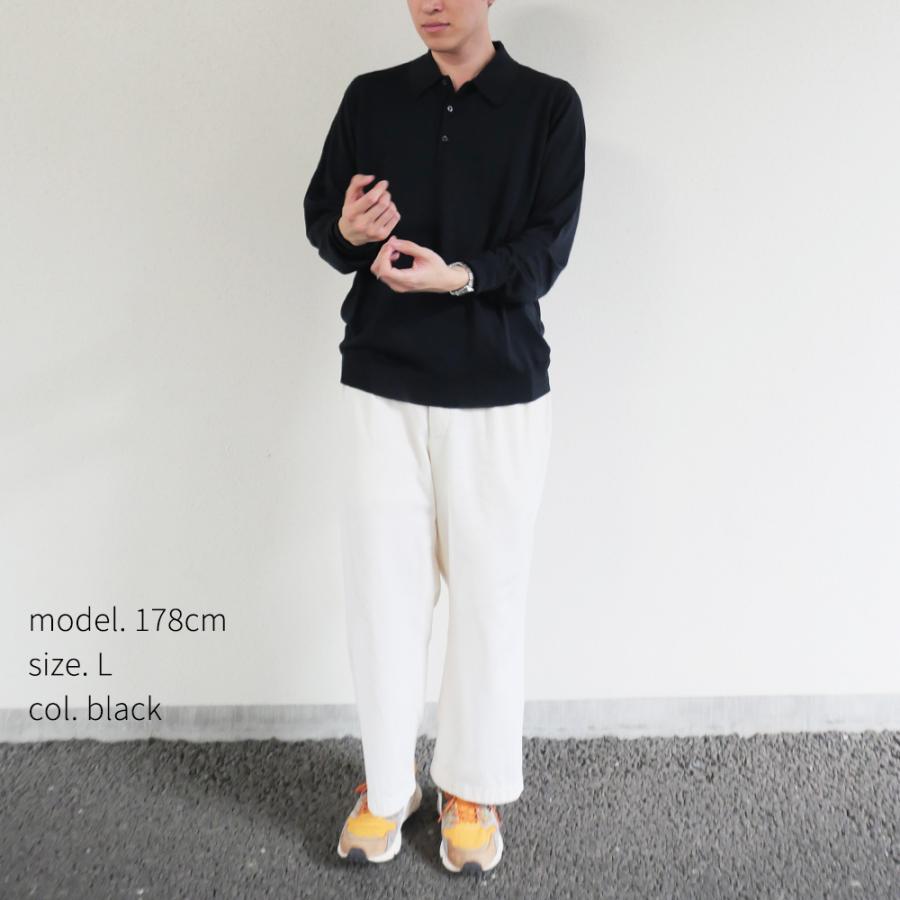 JOHN SMEDLEY（ジョンスメドレー） 長袖ポロシャツ メンズ ニット
