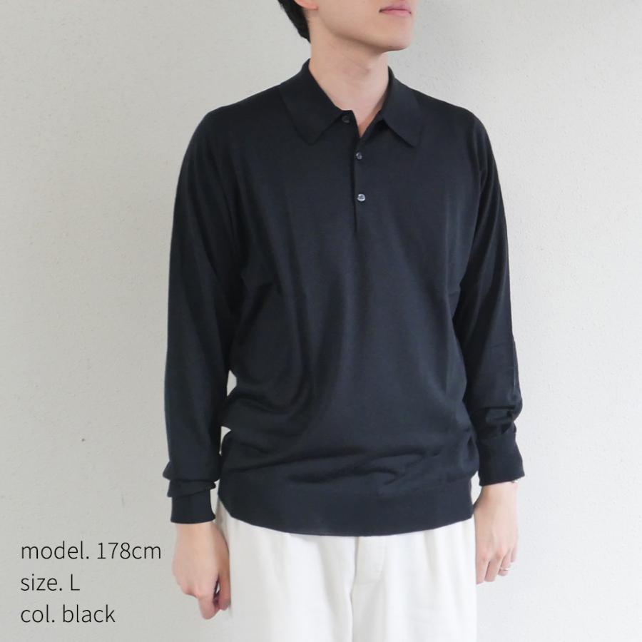 JOHN SMEDLEY（ジョンスメドレー） 長袖ポロシャツ メンズ ニット