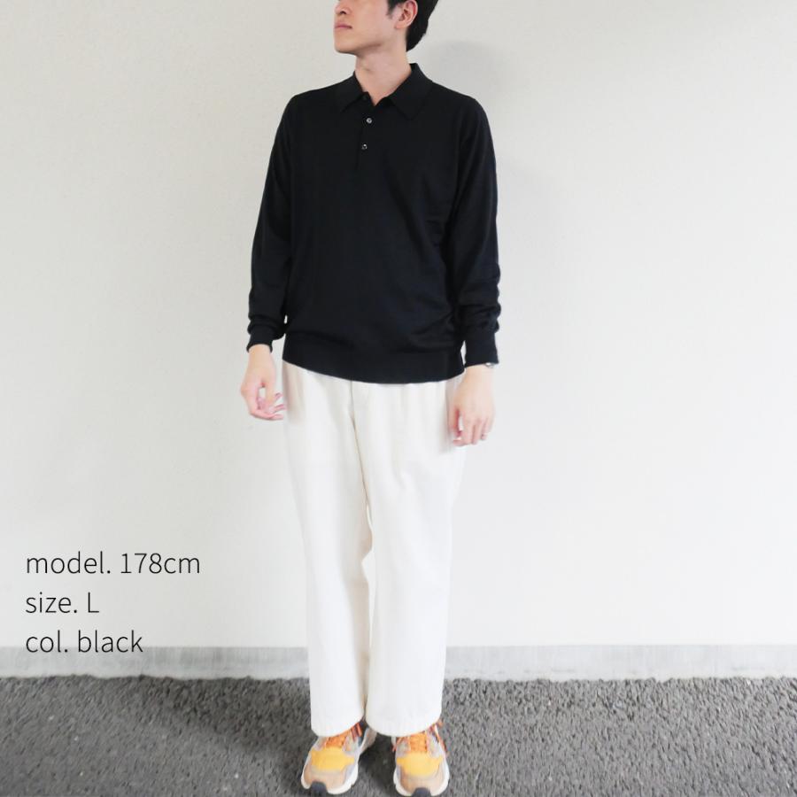 JOHN SMEDLEY（ジョンスメドレー） 長袖ポロシャツ メンズ ニット