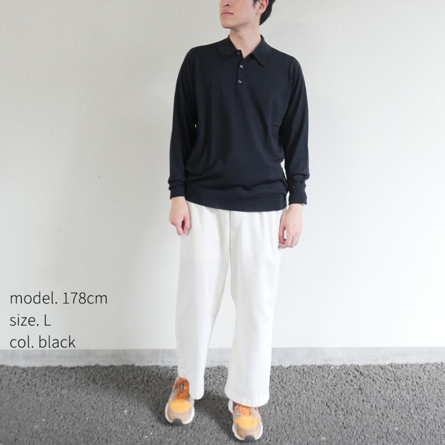 JOHN SMEDLEY（ジョンスメドレー） 長袖ポロシャツ メンズ ニット