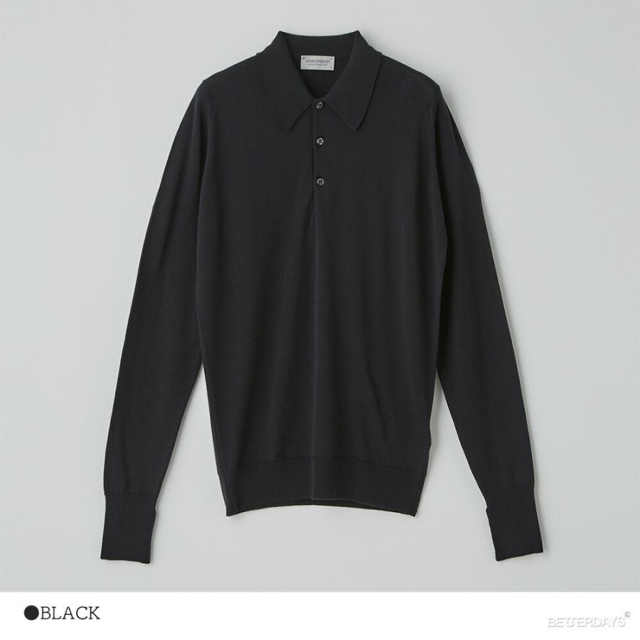 JOHN SMEDLEY（ジョンスメドレー） 長袖ポロシャツ メンズ ニット