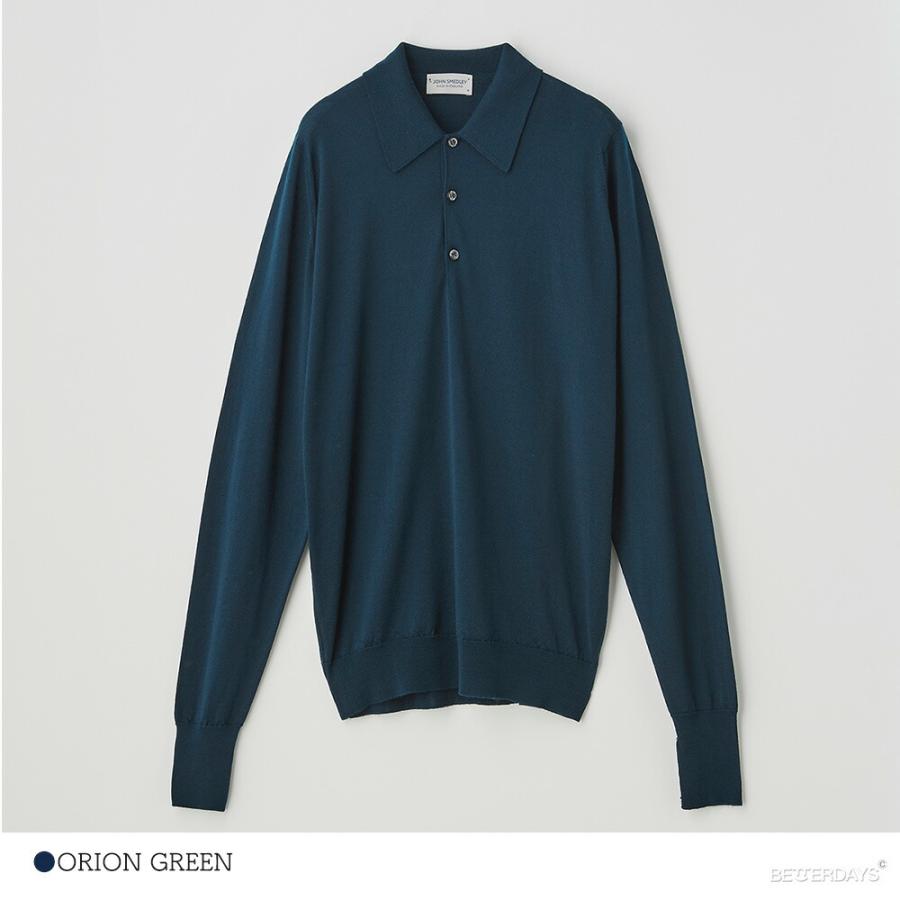 JOHN SMEDLEY（ジョンスメドレー） 長袖ポロシャツ メンズ ニット