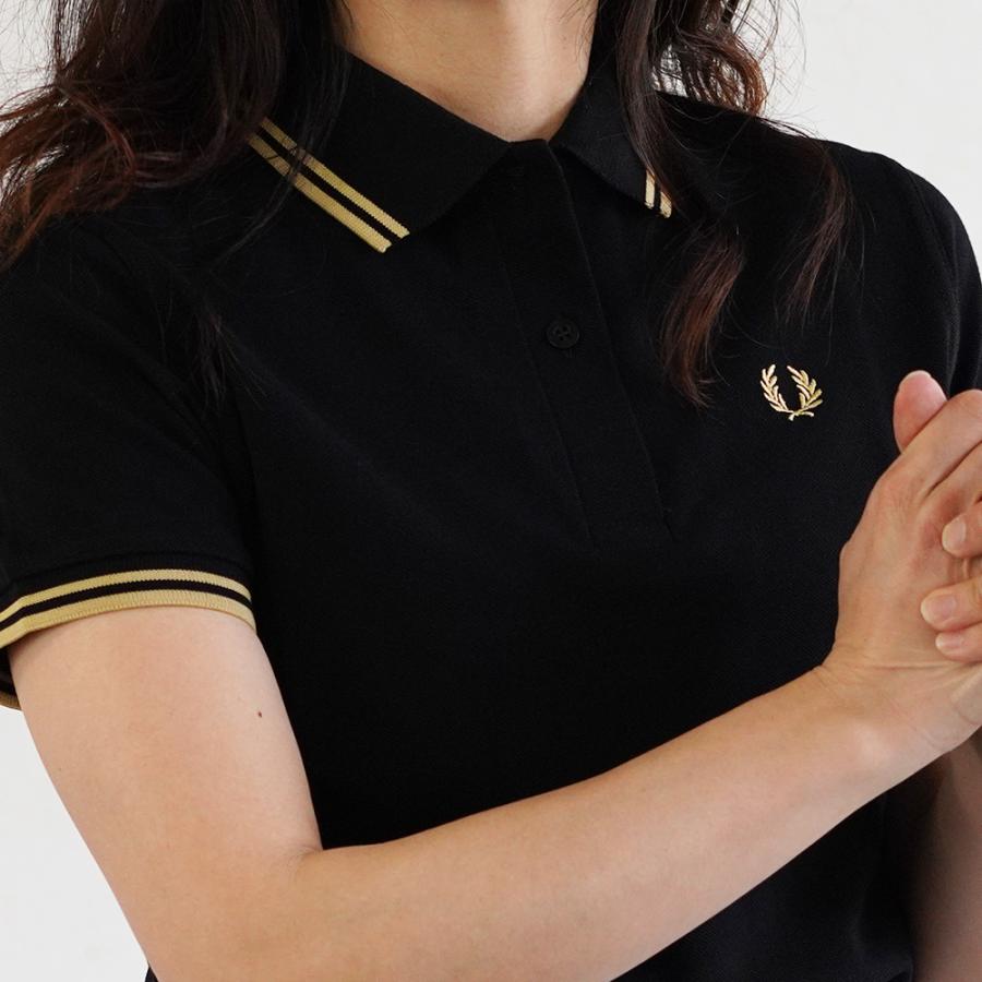 フレッドペリー　ポロシャツ　黒×ゴールド　G12 The Fred Perry Shirt - G12(8 157：BLACK / CHAMPAGNE): | FRED PERRY