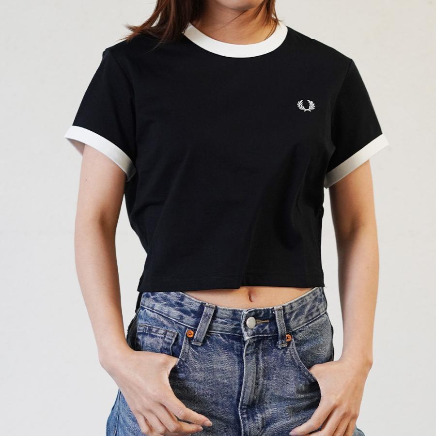 FRED PERRY（フレッドペリー） Tシャツ レディース 半袖 リンガーT