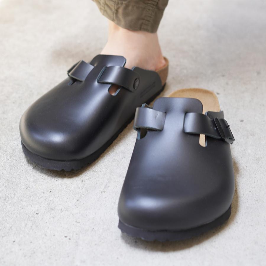 BIRKENSTOCKスムースレザー - ブラック ビルケンシュトック BIRKENSTOCK Boston / ボストン スムースレザー