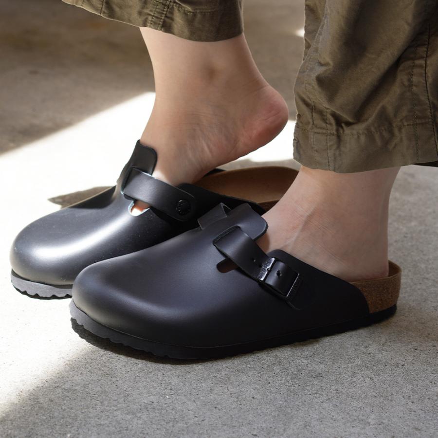 BIRKENSTOCKスムースレザー - ブラック ビルケンシュトック BIRKENSTOCK Boston / ボストン スムースレザー