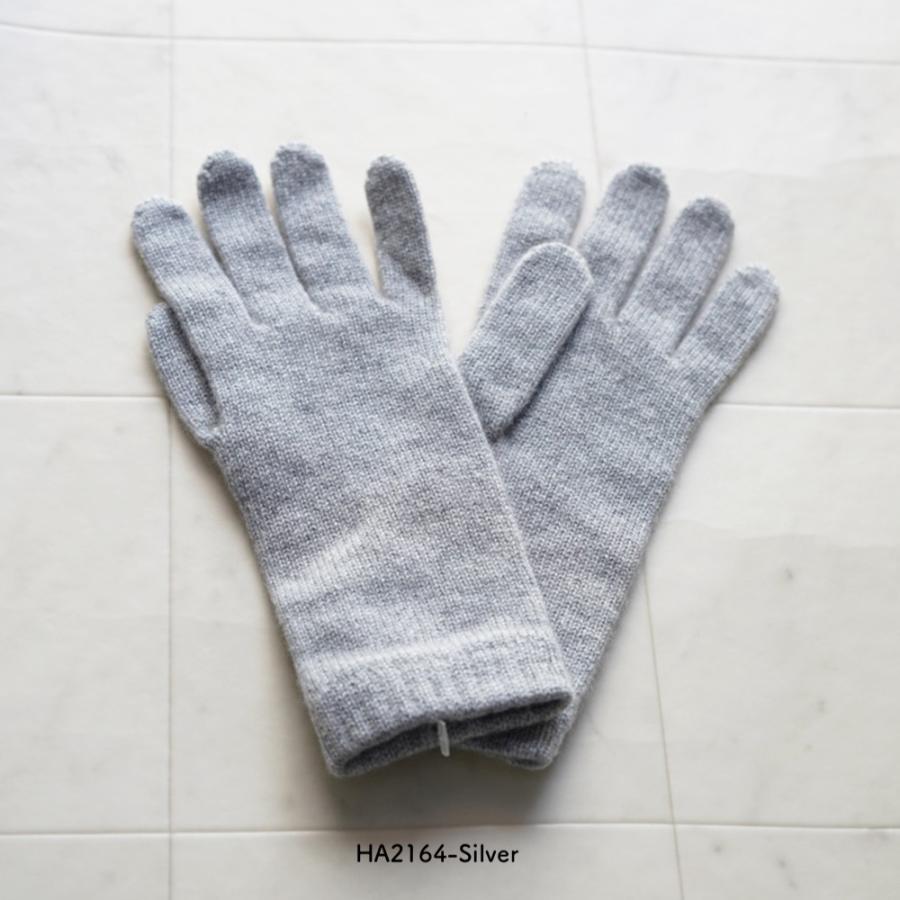 【新品】JOHNSTONS ジョンストンズ 手袋 ニットグローブ シルバー Johnstons of Elgin（ジョンストンズ オブ エルガン） 手袋 レディース